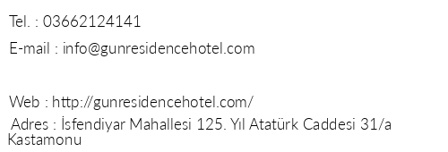 Gn Residence Hotel telefon numaralar, faks, e-mail, posta adresi ve iletiim bilgileri